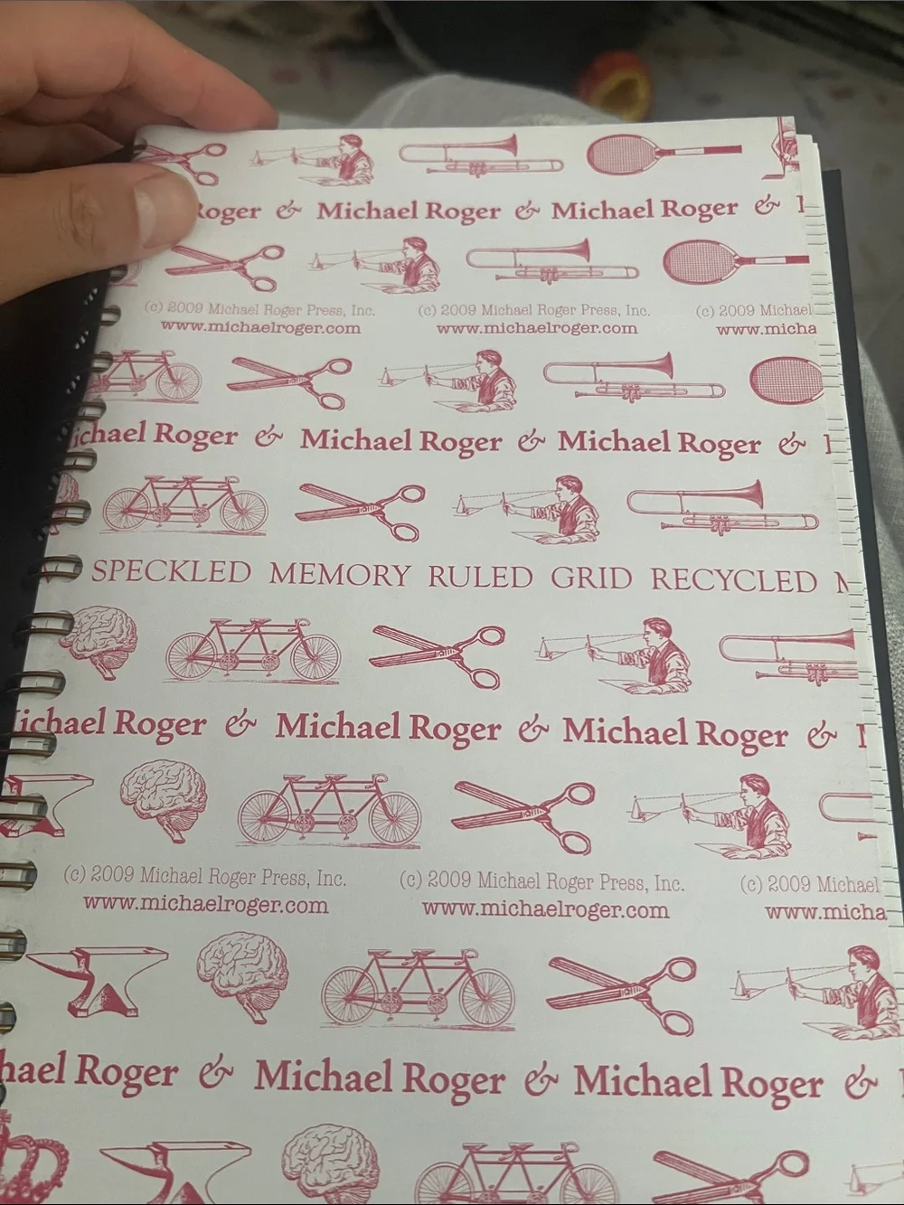 Michael Roger Basic Black 7x10 Music Notebook (Treble Clef Series)
